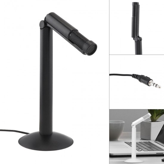 F-950 3.5mm Wired Portable Multifunctional Capacitive Microphone with Rotatable Microphone Head for Live Meeting