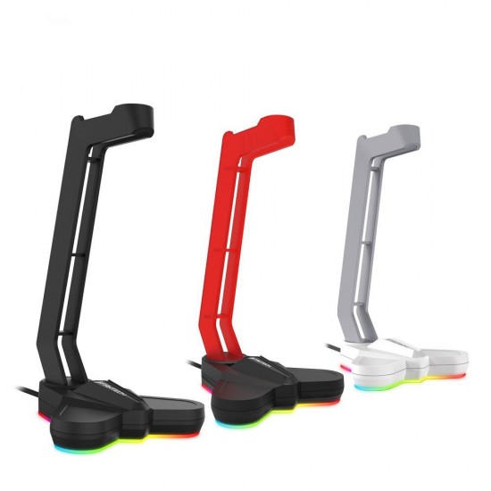 AC3001S RGB Light-emitting Headphone Stand Headset Hook Holder Display Rack Storage Tools Anti-slip Aggravating Base AC3001S RGB Light-emitting Headphone Stand Headset Hook Holder Display Rack Storage Tools Anti-slip Aggravating Base
