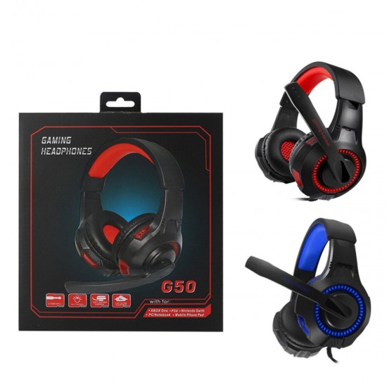 G50 Gaming Headset USB 3.5mm Stereo Surround Sound Video Audio Headphones Earphone for PS4 Computer PC Gamer