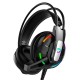 Game Headphone 3.5mm Bass RGB Gaming Wireless Rotatable Foldable Over-Ear Headset Stereo Sound Headphones