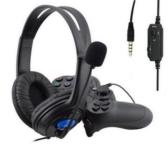 Gaming Headset 3.5mm + USB Wired Omnidirectional Headphone Deep Bass Earphone With Mic for PS4 Gaming Headset 3.5mm + USB Wired Omnidirectional Headphone Deep Bass Earphone With Mic for PS4