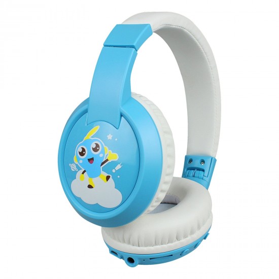 VT02 Wireless Headphone Children Bluetooth 5.0 Blue/Pink TF Card Supported Bulit-in Microphone Headphone Children English Listening Earphone