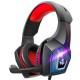 V1 Game Headset 3.5mm+USB Wired Bass Stereo RGB Gaming Headphone with Mic for Computer PC Gamer