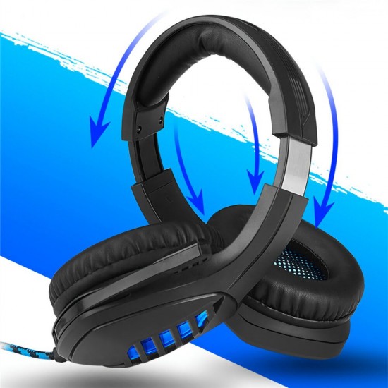 J1 Game Headset 3.5mm+USB Wired Bass 360° Stereo RGB Gaming Headphone with Foldable Mic for Computer PC Gamer J1 Game Headset 3.5mm+USB Wired Bass 360° Stereo RGB Gaming Headphone with Foldable Mic for Computer PC Gamer