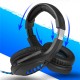J1 Game Headset 3.5mm+USB Wired Bass 360° Stereo RGB Gaming Headphone with Foldable Mic for Computer PC Gamer