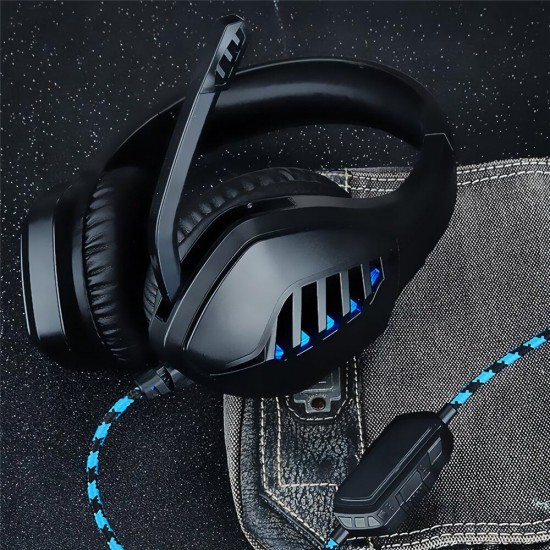 J1 Game Headset 3.5mm+USB Wired Bass 360° Stereo RGB Gaming Headphone with Foldable Mic for Computer PC Gamer J1 Game Headset 3.5mm+USB Wired Bass 360° Stereo RGB Gaming Headphone with Foldable Mic for Computer PC Gamer