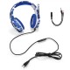 J10 Game Headset 3.5mm+USB 40mm Drive Wired Stereo RGB Gaming Headphone with Mic LED Light for Computer PC Gamer