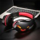 J10 Gaming Headset 3.5mm+USB 40mm Drive Wired Stereo RGB Game Headphone with Mic LED Light for Computer PC Gamer