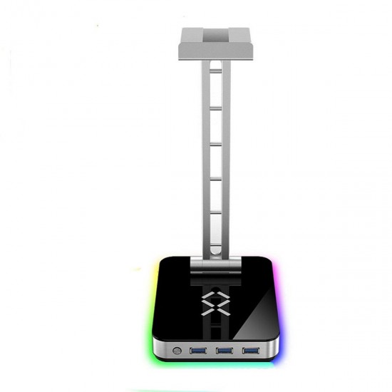 JSR-1 RGB Headphone Stand Headset Holder with 3 USB Ports 1 Type-c Aluminum Alloy Multi-functional Base JSR-1 RGB Headphone Stand Headset Holder with 3 USB Ports 1 Type-c Aluminum Alloy Multi-functional Base