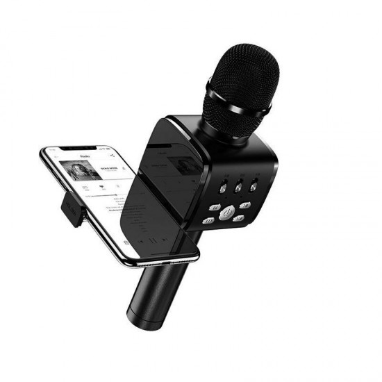 JR-MC3 2 in 1 Handheld Wireless bluetooth Multifunction Microphone with Phone Holder for Phone PC Karaoke Nights and House Parties