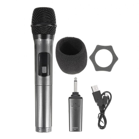 K380D Microphone Professional Handheld Wireless UHF Microphone System with Portable Receiver 1/4'' Output Karaoke Receiver System K380D Microphone Professional Handheld Wireless UHF Microphone System with Portable Receiver 1/4'' Output Karaoke Receiver System