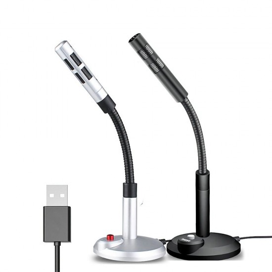 LD26 Computer USB Microphone Desktop Table Standing Wired Conference Microphone for KTV Radio Speech Live Broadcast