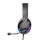 M18 3.5mm+USB Gaming Headsets Multicolor Lighting 50mm Unit Wired Headphone LED Lght Intelligent Noise Reduction and Soundproofing, 3d Surround Sound Effect for PC