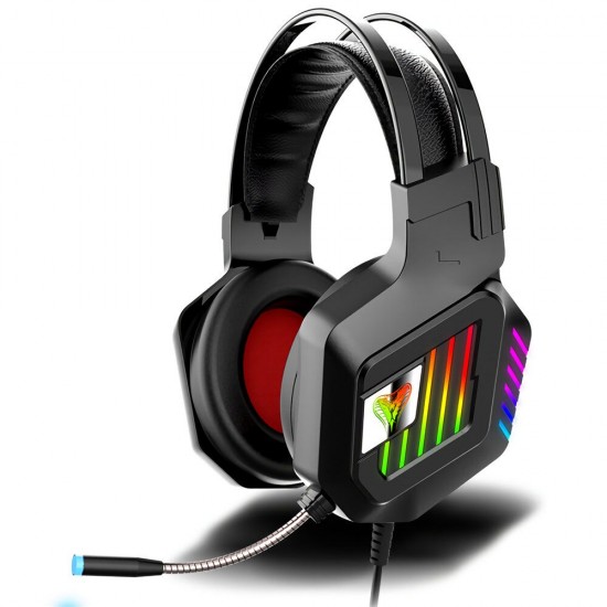 M8 7.1 Channel Gaming Headset RGB Wired Game Headphone Adjustable Bass Stereo Headset with Mic for Computer PC Gamer