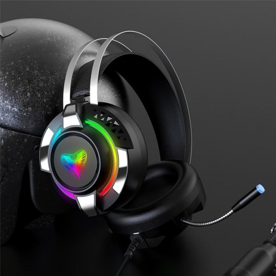 M9 7.1 Channel Gaming Headset RGB Wired Game Headphone Adjustable Bass Stereo Headset with Mic for Computer PC Gamer M9 7.1 Channel Gaming Headset RGB Wired Game Headphone Adjustable Bass Stereo Headset with Mic for Computer PC Gamer