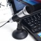 M9 Condenser Microphone Professional Studio Recording Live Broadcast KTV Microphone Speaking Mic with Stand Holder for Computer Laptop PC
