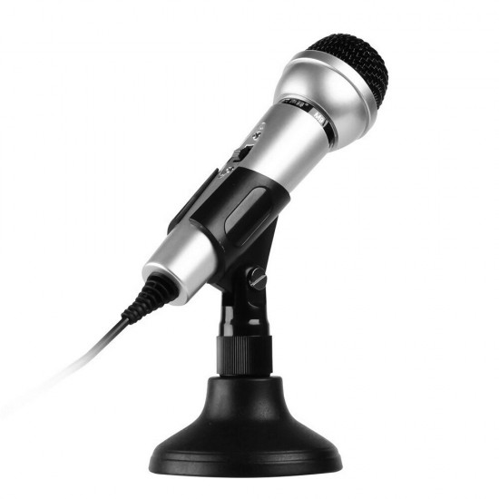 M9 Condenser Microphone Professional Studio Recording Live Broadcast KTV Microphone Speaking Mic with Stand Holder for Computer Laptop PC