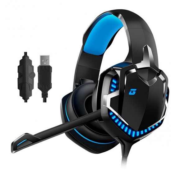 MC N20 Wired Game Headphone USB 7.1 Channel 4D Surounding Sound 50mm Driver Gaming Headset with Mic for Computer PC Gamer