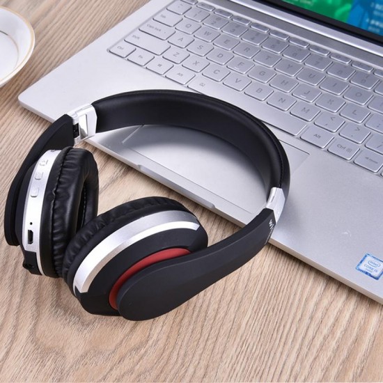 MH7 USB Wired + bluetooth5.0 Wireless 2.4GHz Omnidirectional Gaming Headphone Foldable Headset for Computer Profession Gamer