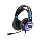 H-4 Gaming Headset Dazzling Optical Headphone 50MM Drive Unit 360° Free Bending Soft Rubber Microphone 3.5mm Single Plug + USB Interface