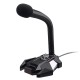 USB Wired 360° Pickup Dual Mic Gaming Microphone with 3.5mm Audio Jack for Speaker Headphone
