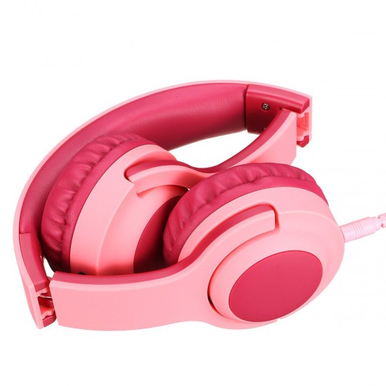 Q2 Kids Headphone Wired On Ear Foldable Children Headset with Volume Limiting and Sharing Function 3.5mm Jack for School Boys Girls