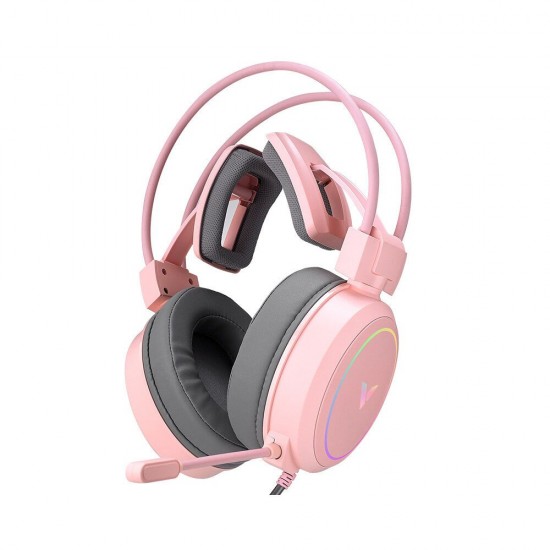 Vh610 Gaming Headset 7.1 Virtual Surround Sound Integrated Line Control Graphene RGB LED Light Headphone for Compurter Game