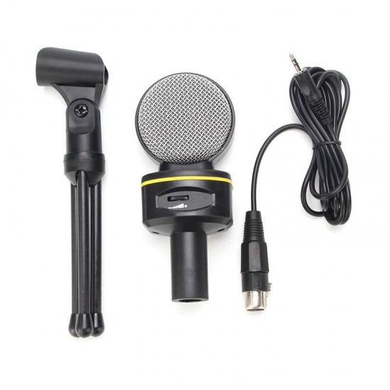 SF-930 3.5mm Studio Professional Condenser Sound Recording Microphone with Tripod Holder for PC Laptop SF-930 3.5mm Studio Professional Condenser Sound Recording Microphone with Tripod Holder for PC Laptop
