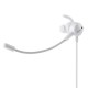G628 Portable 3.5mm + USB Wired In-ear Earphone Gaming White Earphone with Dual Microphones for Mobile Phone