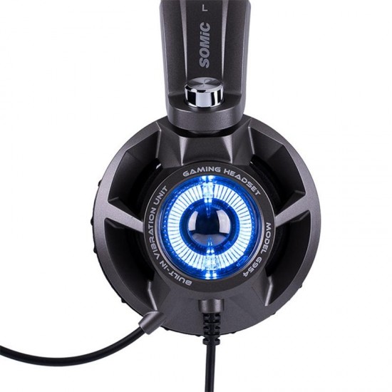 G954 Virtual 7.1 Surround USB Gaming Luminous Headphone Headset With Microphone for Computer Profession Gamer