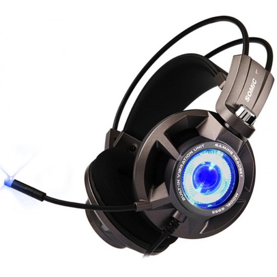 G954 Virtual 7.1 Surround USB Gaming Luminous Headphone Headset With Microphone for Computer Profession Gamer