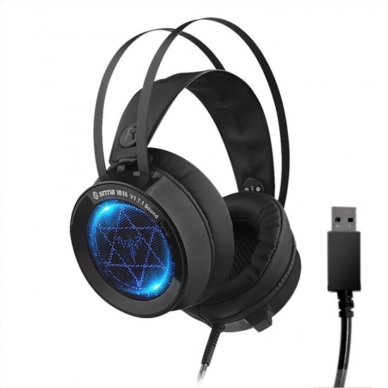 V1 Game Headset 7.1 Channel USB Wired Bass Gaming Headphone Stereo Headset with Mic for Computer PC Gamer