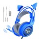 G952S Blue Cute Gaming Headset 3.5mm Plug Wired Stereo Sound Headphone with Microphone for Computer PC Gamer Girls Kids Gifts