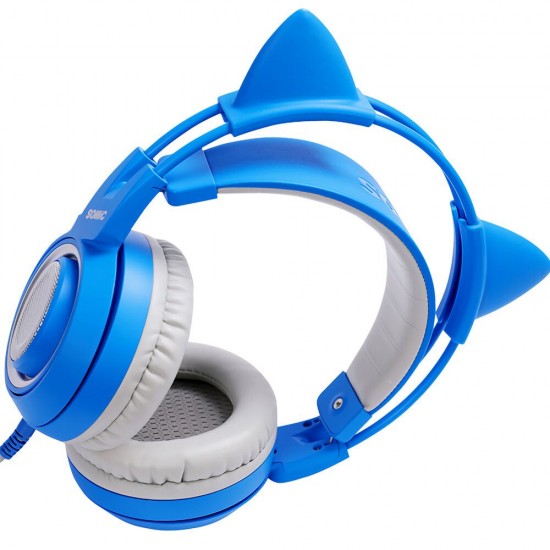 G952S Blue Cute Gaming Headset 3.5mm Plug Wired Stereo Sound Headphone with Microphone for Computer PC Gamer Girls Kids Gifts G952S Blue Cute Gaming Headset 3.5mm Plug Wired Stereo Sound Headphone with Microphone for Computer PC Gamer Girls Kids Gifts