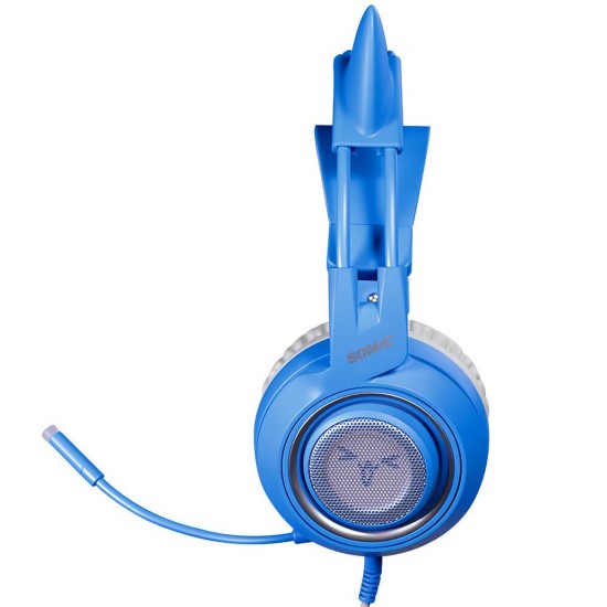 G952S Blue Cute Gaming Headset 3.5mm Plug Wired Stereo Sound Headphone with Microphone for Computer PC Gamer Girls Kids Gifts G952S Blue Cute Gaming Headset 3.5mm Plug Wired Stereo Sound Headphone with Microphone for Computer PC Gamer Girls Kids Gifts