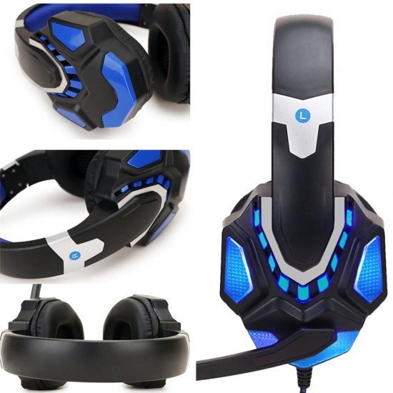 Game Headphone 3.5mm Wired Bass Gaming Headset Stereo Surround Sound Headphones with Mic for Computer PC Gamer