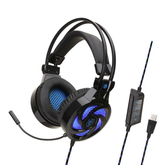 SY855MV Game Headphone 3.5mm USB Wired Bass Gaming Headset Stereo Surround Sound Headphones with Mic for Computer PC Gamer