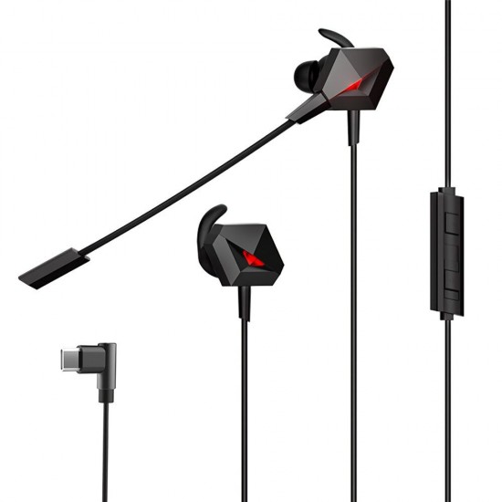 THS108C1 Gaming Earphones Wired Earbuds In-Ear Headphone with Mic for Computer PC Xbox PS4 Gamer