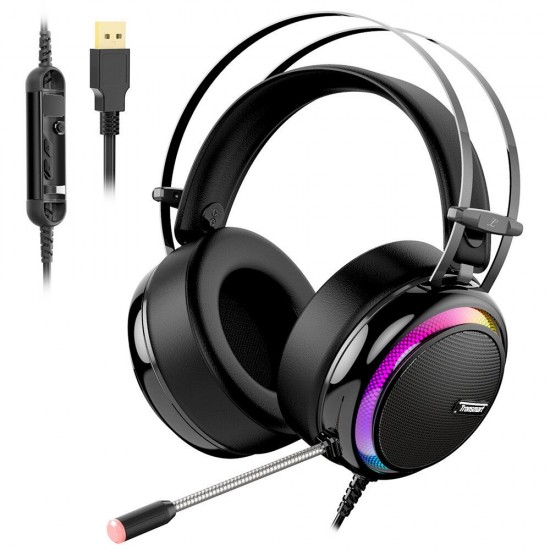 Glary Gaming Headset with 7.1 Virtual Surround Sound USB Interface Gaming Headphones for Xbox Switch Computer Laptop Glary Gaming Headset with 7.1 Virtual Surround Sound USB Interface Gaming Headphones for Xbox Switch Computer Laptop