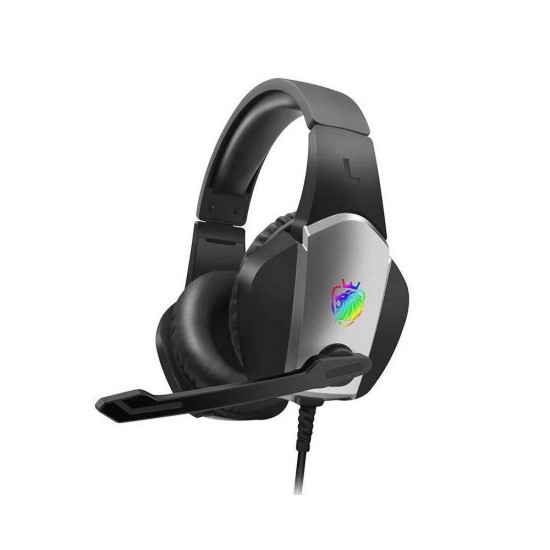 A1 Gaming Headset 7.1 Channel 50mm Unit 90° Rotatable Microphone RGB Light Effect Scalable Design Noise Reduction Protein Leather Earmuffs