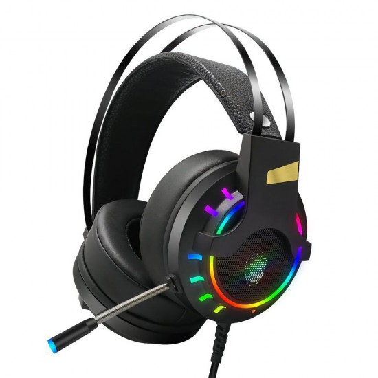 K3 Game Headphone 7.1 Channel 3.5mm USB Wired Bass RGB Gaming Headset Stereo Sound Headset with Mic for PS4 Computer PC Gamer