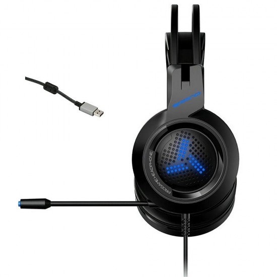 V2000 Game Headset 7.1 Stereo Surround Sound LED Colorful Gaming Headphone with Mic for Xbox 1 PS4 Computer PUBG Gamer