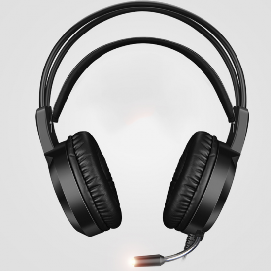 V2000 Omnidirectional 3.5mm Audio Light Weight Wired Control Headphone 53mm Sound Unit Noise Canceling Gaming Headset