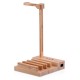 Wooden Headphone Stand Headset Hanger Mobile Phone Tablet Stand Holder with Universal USB Charging Ports USB Charger