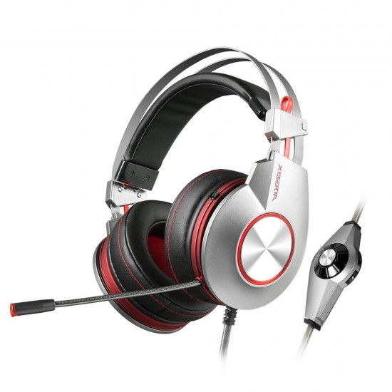 K5 Comfortable USB Over-Ear Pro Gaming Headset for PC with Surround Sound Flexible Microphone