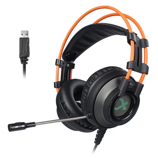 K9U Game Headset USB Wired 7.1 Channel RGB Gaming Headphone Stereo Earphone Headphones with Mic for Computer PC Gamer