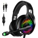 A20 Wired Gaming Headphone RGB 3.5mm/USB Interface Bass 7.1 Channel Headphone Gaming Music Headset