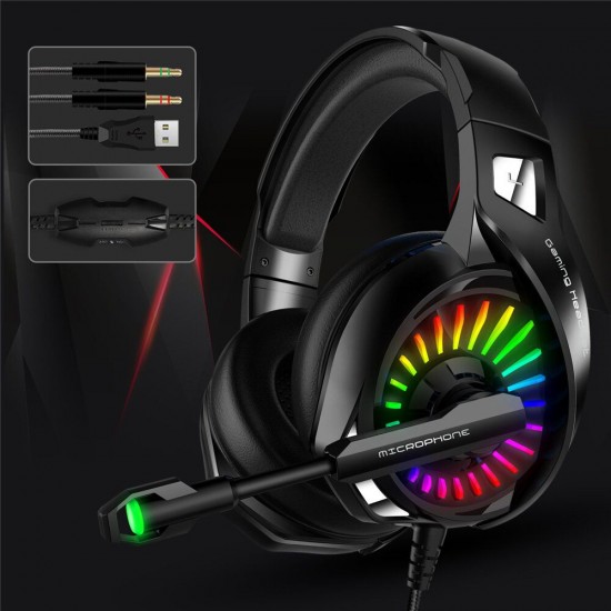 A20 Wired Gaming Headphone RGB 3.5mm/USB Interface Bass 7.1 Channel Headphone Gaming Music Headset