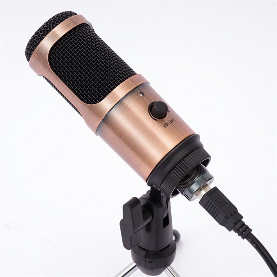 YR K1 USB Condenser Microphone Cardioid-directional Computer Karaoke for Recording Singing Game Live Broadcast