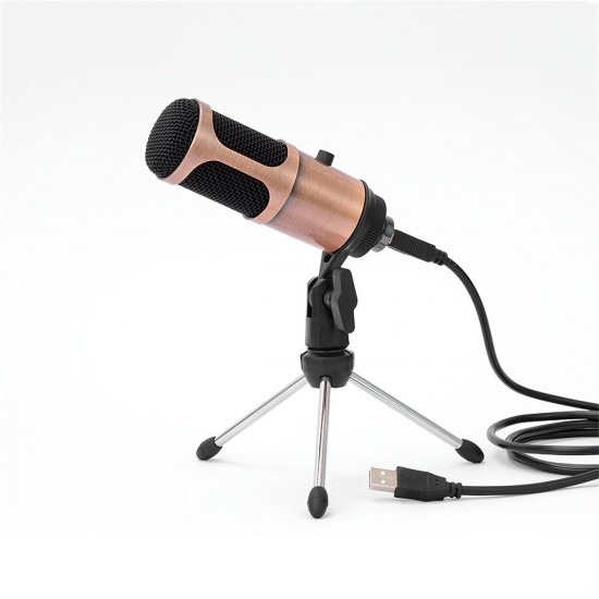 YR K1 USB Condenser Microphone Cardioid-directional Computer Karaoke for Recording Singing Game Live Broadcast